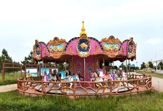 Amusement Park Kiddie Fair Rides Carousel 24 Seats 380V Wear Resistant