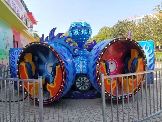 Amusement Ride Carousel 16 Seat Wandering Earth Themed Family Thrill Ride with Multi Axis Rotation Cabin Rolling and Flipping Movements